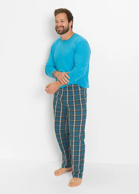 Pyjamas i 100% bomull med lange ermer, bonprix