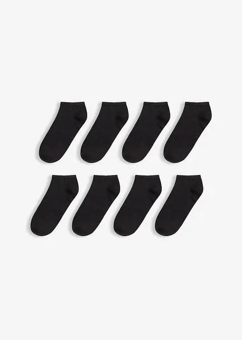 Sneakerssokker med &oslash;kologisk bomull (8-pack), bonprix