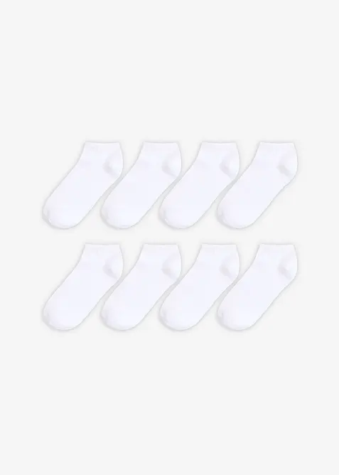 Sneakerssokker med &oslash;kologisk bomull (8-pack), bonprix
