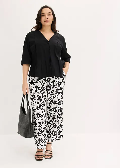 Vid bukse i lett viskose, bonprix