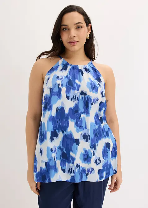 Ermel&oslash;s, m&oslash;nstret bluse, bonprix