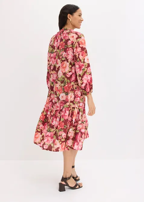 Midikjole i lett viskosemiks, bonprix