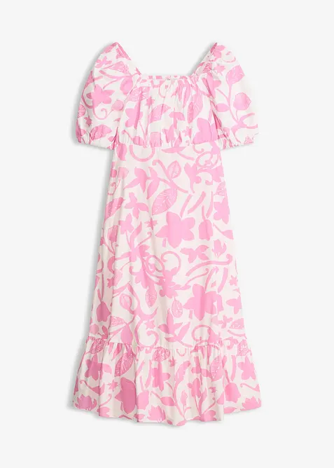 Midikjole i 100% &oslash;kologisk bomull, bonprix