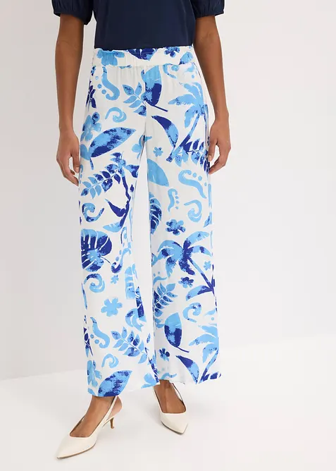 Vid bukse i strukturert viskose, bonprix