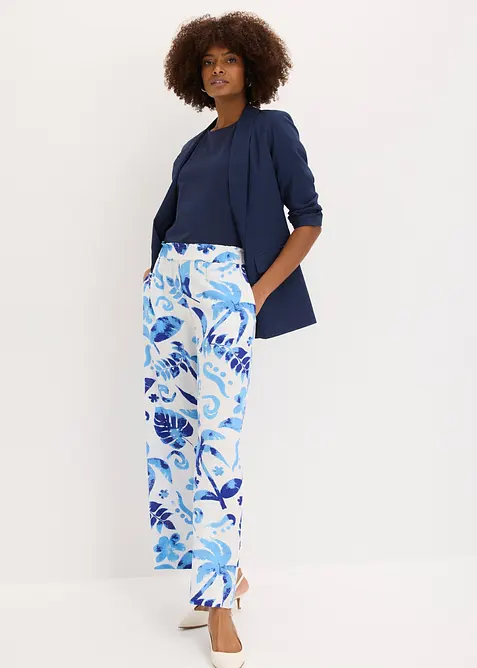 Vid bukse i strukturert viskose, bonprix