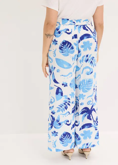 Vid bukse i strukturert viskose, bonprix