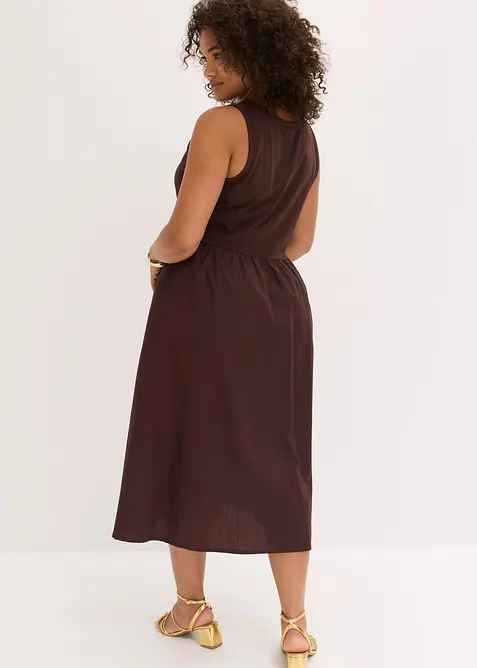 Jerseykjole i materialblanding, bonprix