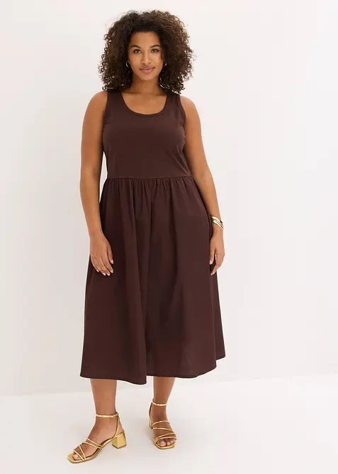 Jerseykjole i materialblanding, bonprix