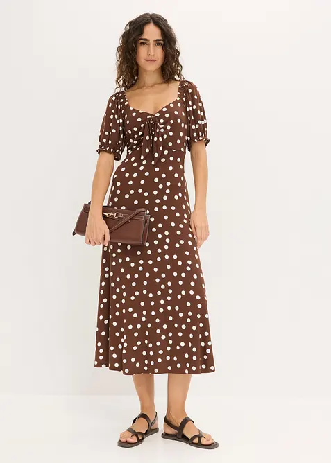 Midikjole i viskosemiks, bonprix