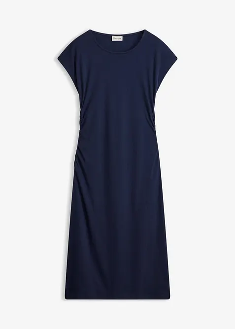 Midikjole med rynking ved midjen, bonprix
