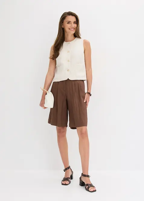 Bermudashorts i myk viskosemiks, bonprix