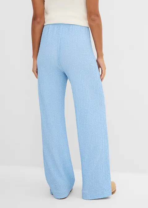 Vid pull on-bukse i strukturert krepp, bonprix