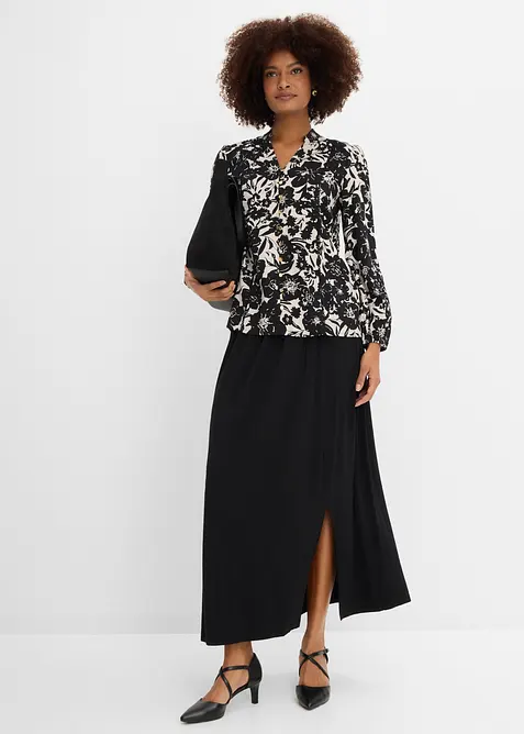 Bluse med blondeb&aring;nd, bonprix