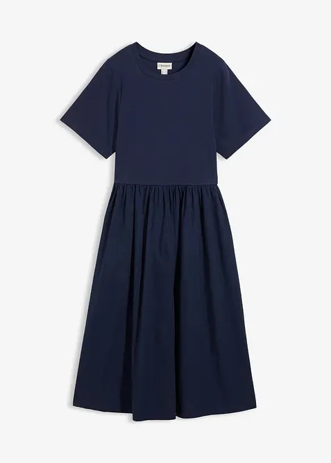 Midikjole i 100% bomull, bonprix