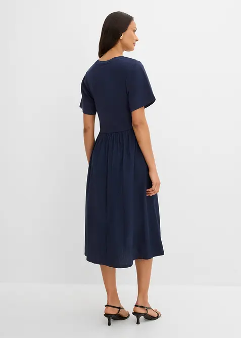 Midikjole i 100% bomull, bonprix