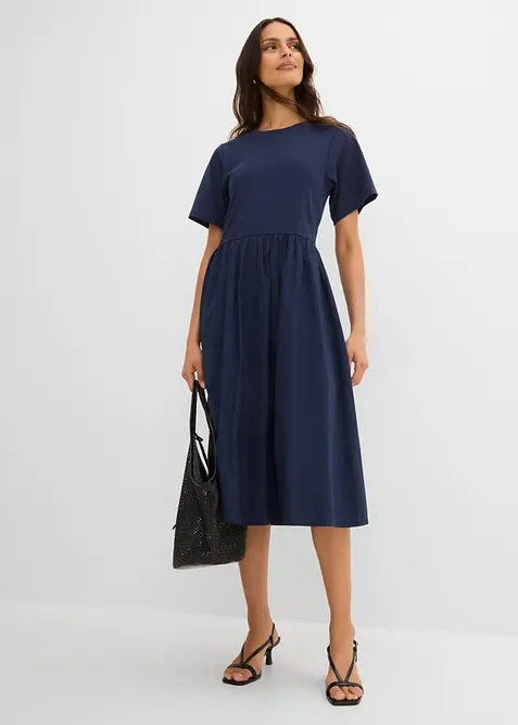 Midikjole i 100% bomull, bonprix