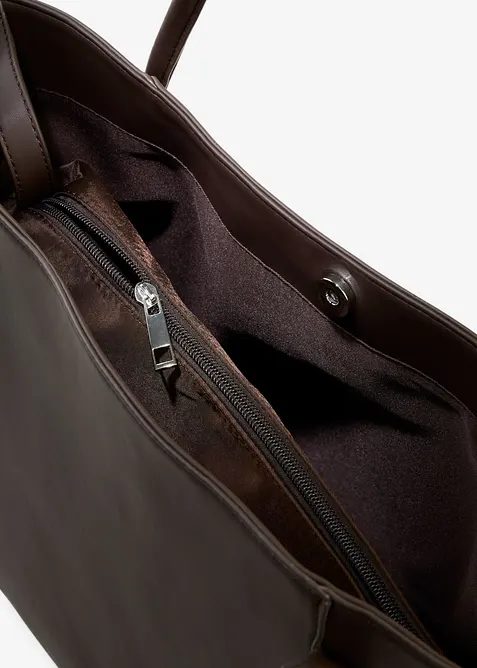 Shoppingveske med rund passepoilering og stort rom, bonprix