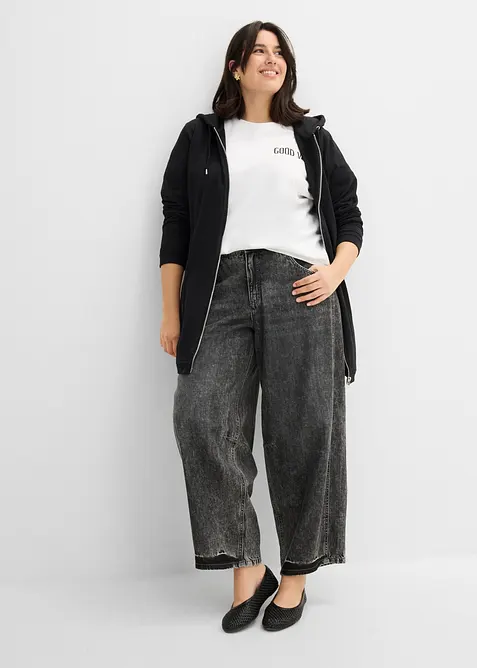 Balloon-jeans Mid Waist, super soft cropped, bonprix