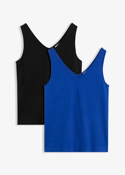 Singlet i 100% &oslash;kologisk bomull (2-pack), bonprix