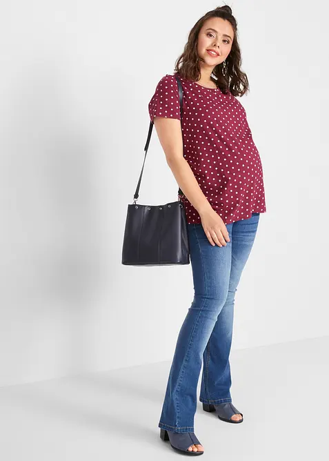 Mammatopp av &oslash;kologisk bomull (2-pack) med polkadotter, bonprix