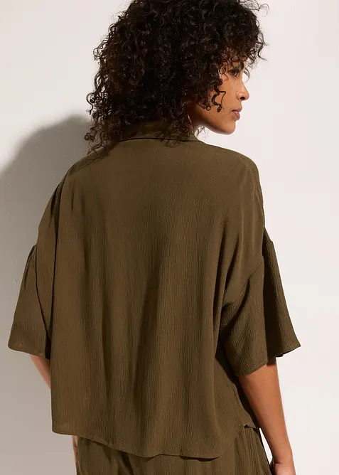 Kort strandbluse i lett viskose, bonprix