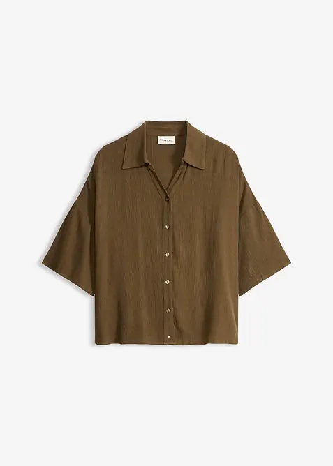 Kort strandbluse i lett viskose, bonprix