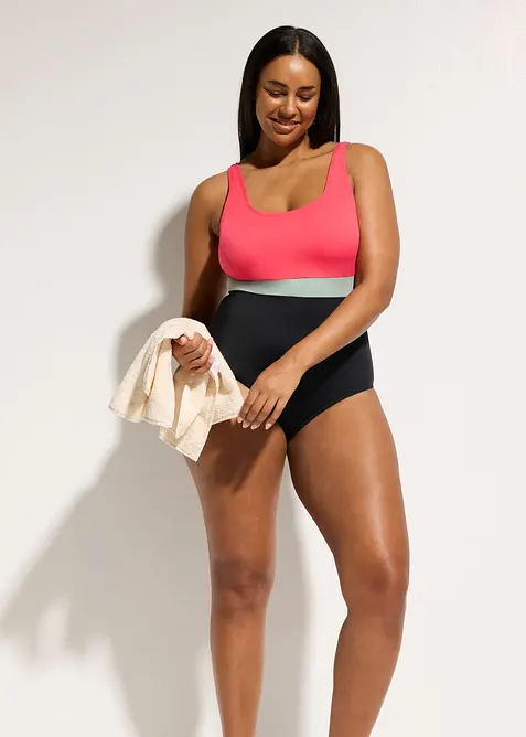 Hurtigt&oslash;rkende badedrakt med colorblocking, bonprix