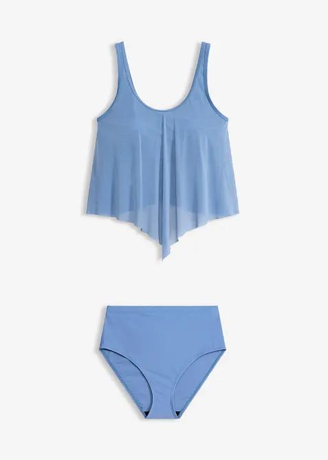 Tankini med transparent mesh (2-delt sett), bonprix