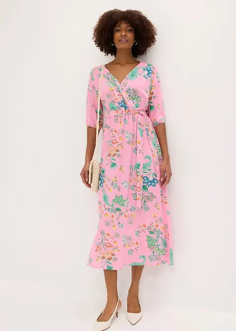 Midikjole i lett viskose, bonprix