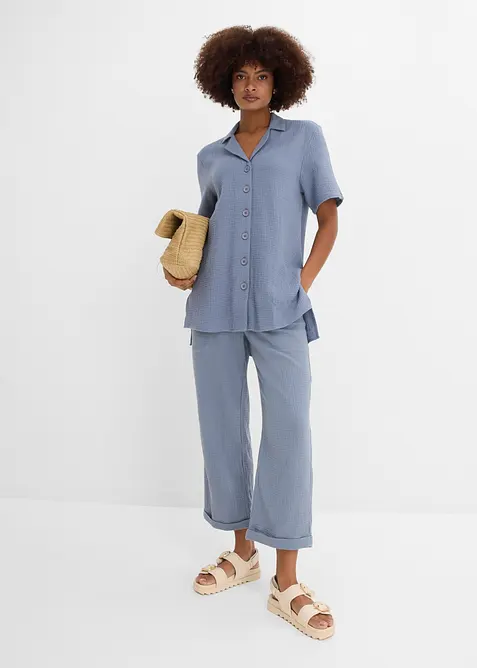 Skjorte i musselin, bonprix