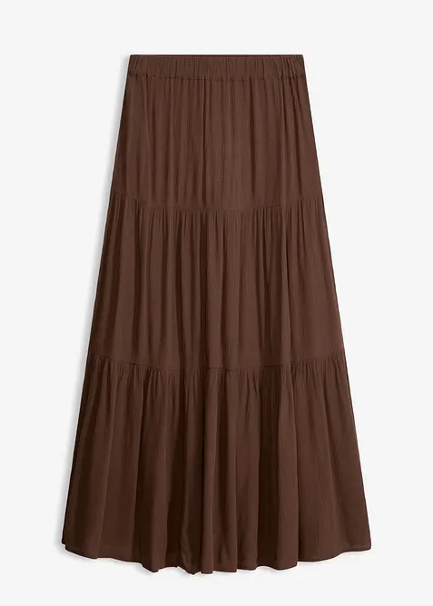 Maxi-volangskj&oslash;rt i strukturert viskosemateriale, bonprix