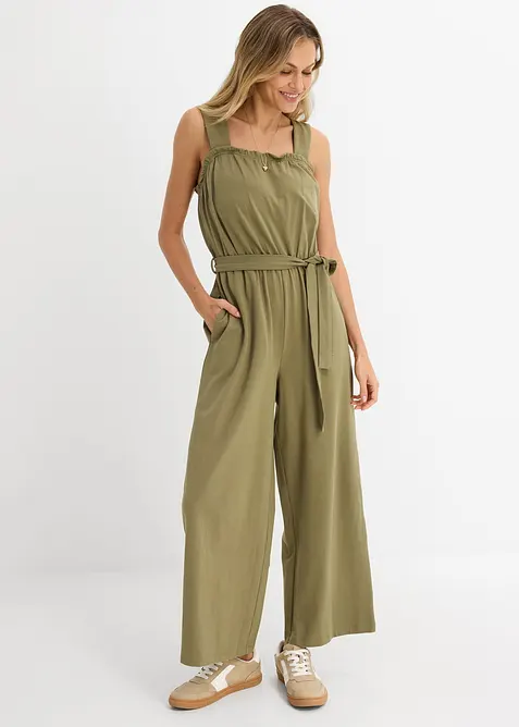 Jumpsuit i jersey i bomullsmiks, bonprix