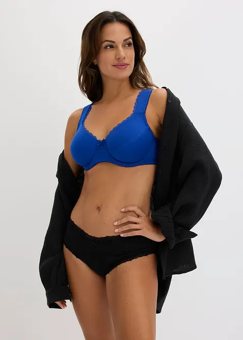 BH med b&oslash;yle og &oslash;kologisk bomull (3-pack), bonprix