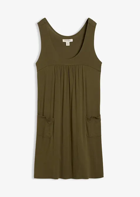 Kort jerseykjole i myk viskose, bonprix