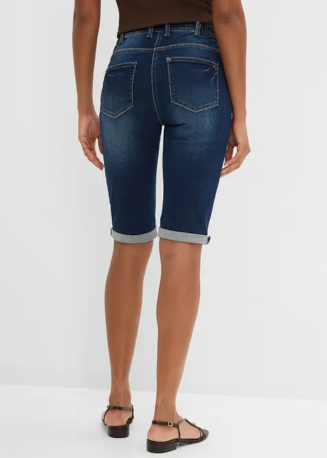 Jeans bermudashorts Mid Waist, komfortlinning, bonprix