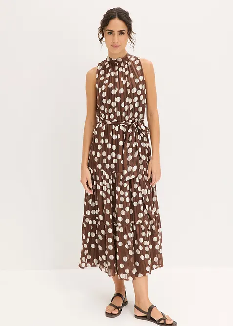 Chiffonkjole med glitter, bonprix