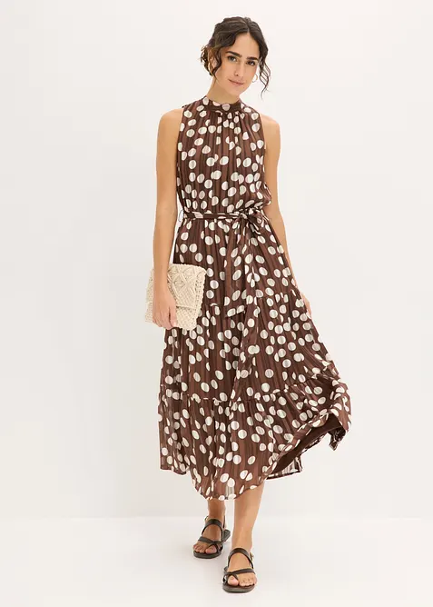 Chiffonkjole med glitter, bonprix