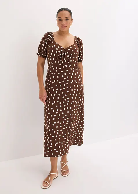 Chiffonkjole med glitter, bonprix