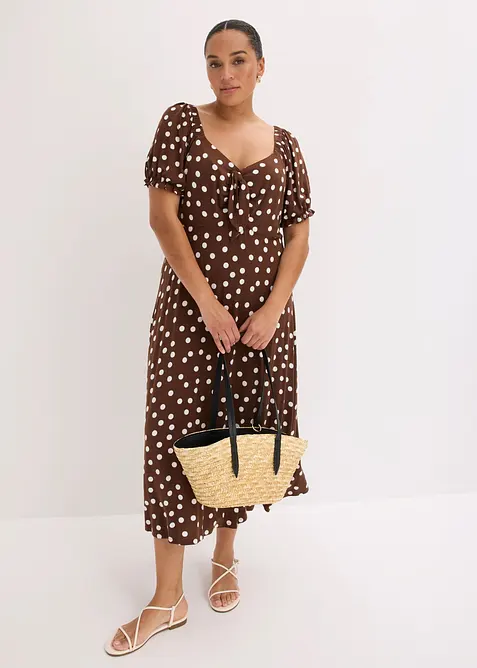 Chiffonkjole med glitter, bonprix