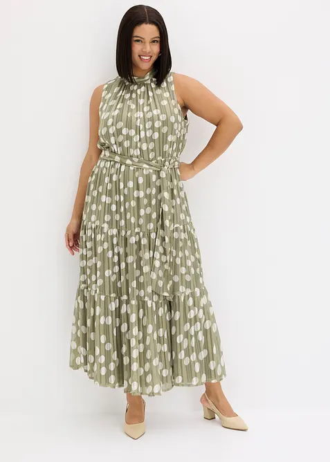 Chiffonkjole med glitter, bonprix