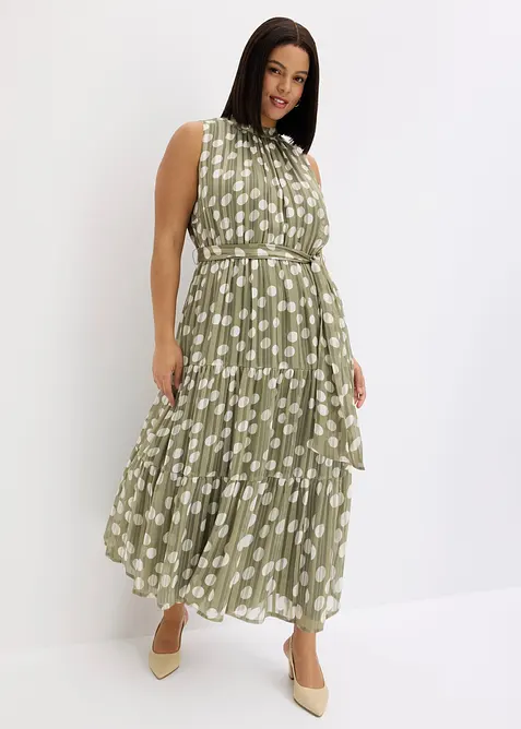 Chiffonkjole med glitter, bonprix