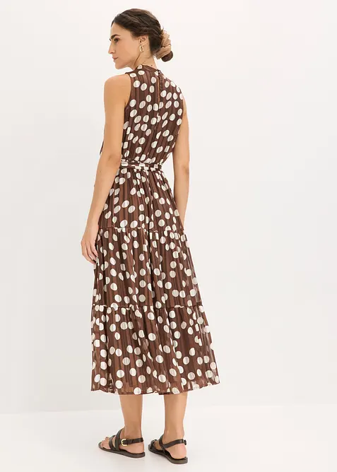 Chiffonkjole med glitter, bonprix