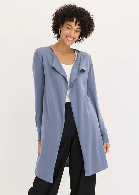Lang cardigan med bomull, bonprix