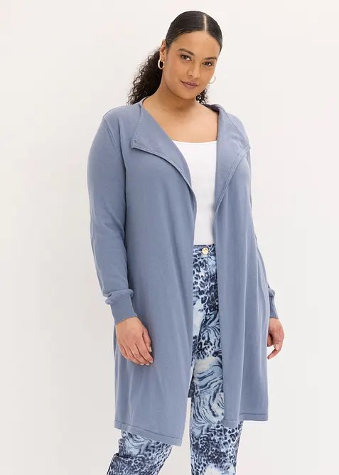 Lang cardigan med bomull, bonprix