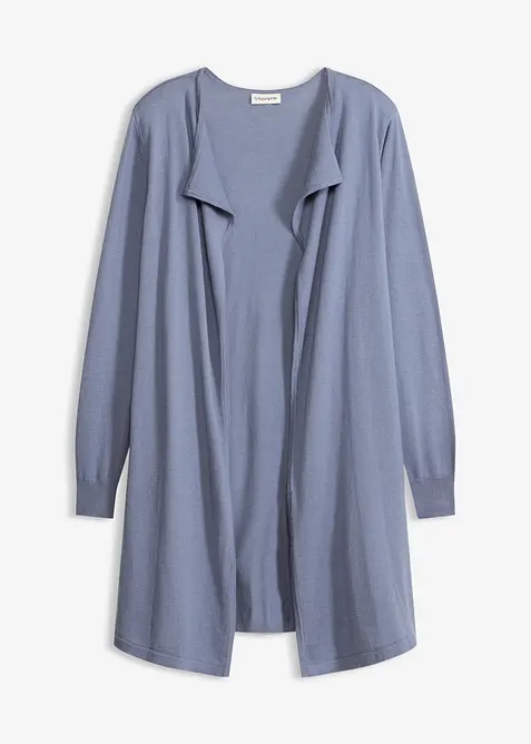 Lang cardigan med bomull, bonprix