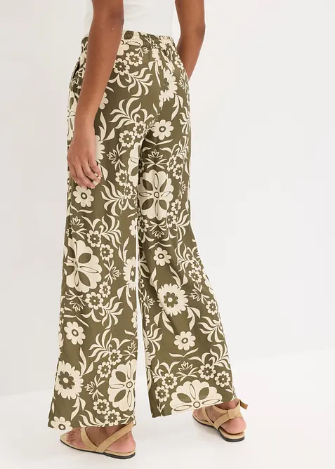 Vid bukse i lett viskose, bonprix