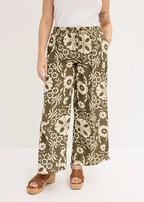 Vid bukse i lett viskose, bonprix