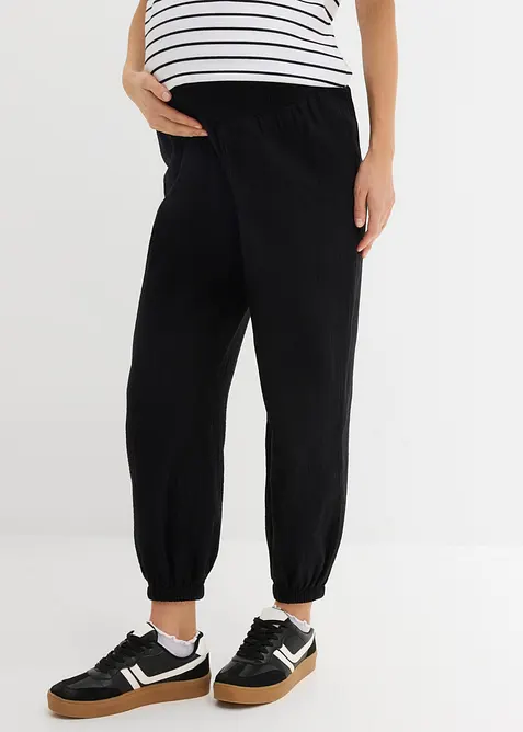 Mammabukse i 100% bomullsmusselin, bonprix