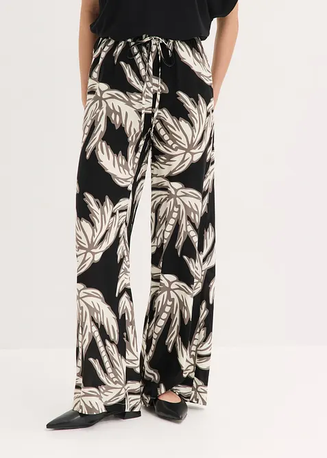 Vid bukse i lett viskose, bonprix