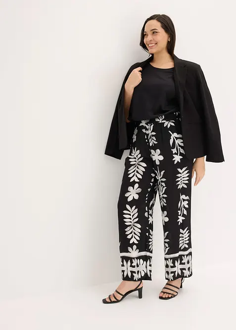 M&oslash;nstret bukse i lett viskose, bonprix